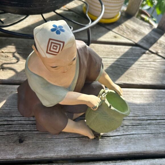HAKATA URASAKI Dolls "The Basket Maker" figurine CIRCA 1970s - Picture 3 of 13